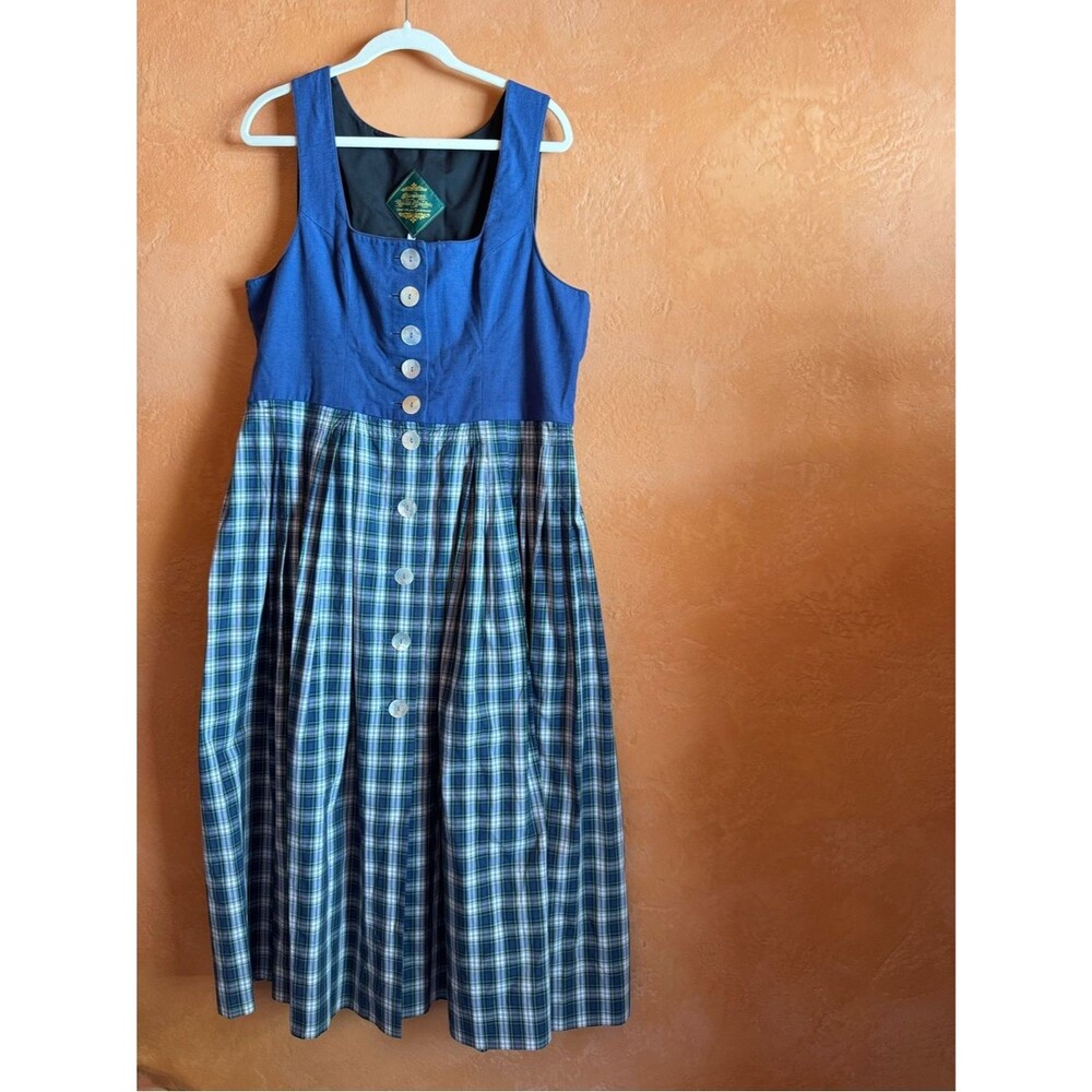 Chiemseer Dirndl & Tracht Dress Plaid Alpine Midi Dirndl 46